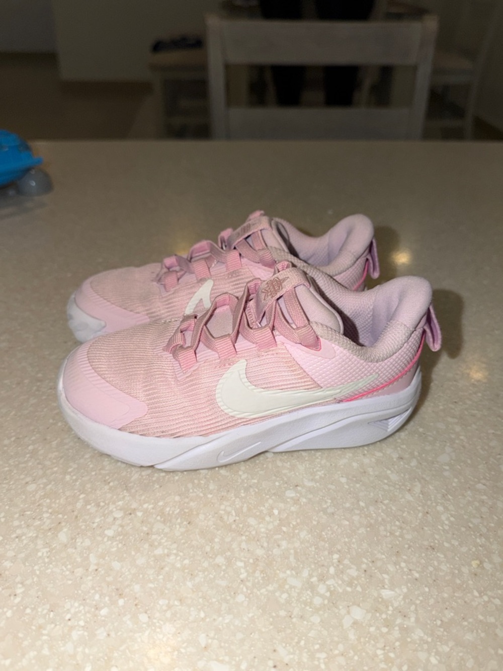 Nike Kids Pink and White Lightweight Sneaker